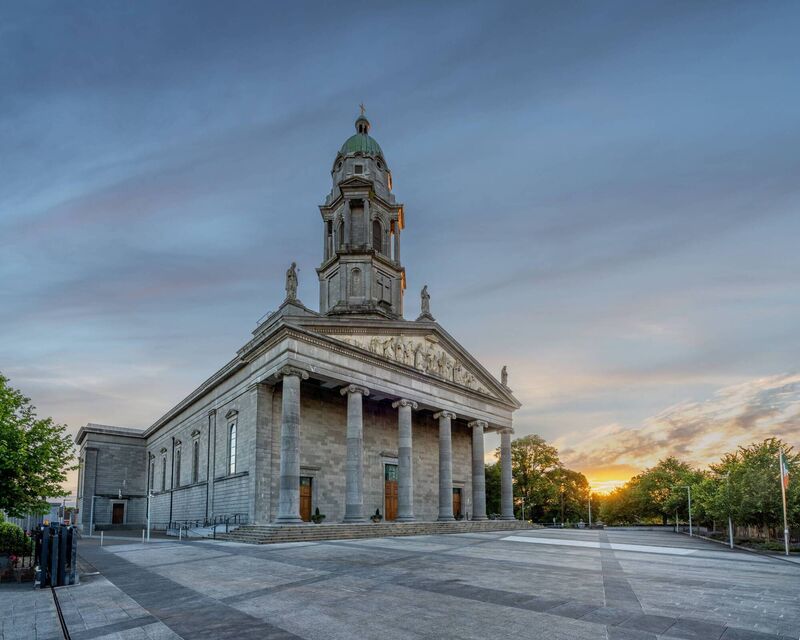 St Mel's Cathedral, Longford, where the newer stained-glass windows, designed by the Dominican priest Kim En Joong, beautifully complement the two masterpieces designed by Harry Clarke. Photo: Fáilte Ireland and Longford County Council