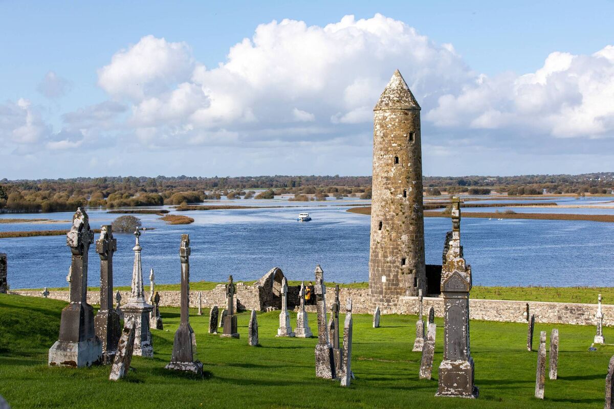 Clonmacnoise, situated on the bank of the River Shannon at Offaly, the sixth-century monastic site has welcomed pilgrims for 1,500 years. Clonmacnoise, situated on the bank of the River Shannon at Offaly, the sixth-century monastic site has welcomed pilgrims for 1,500 years.