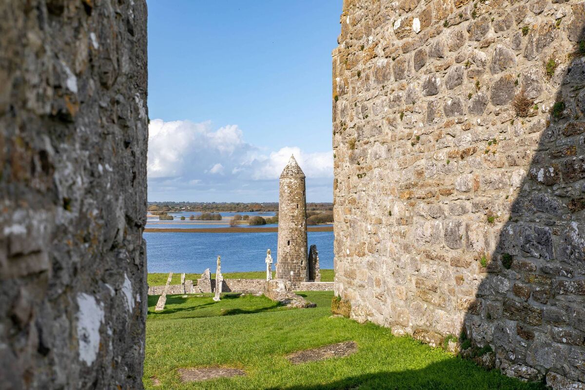 Clonmacnoise, situated on the bank of the River Shannon at Offaly, the sixth-century monastic site has welcomed pilgrims for 1,500 years. Photo: Offaly Tourism 