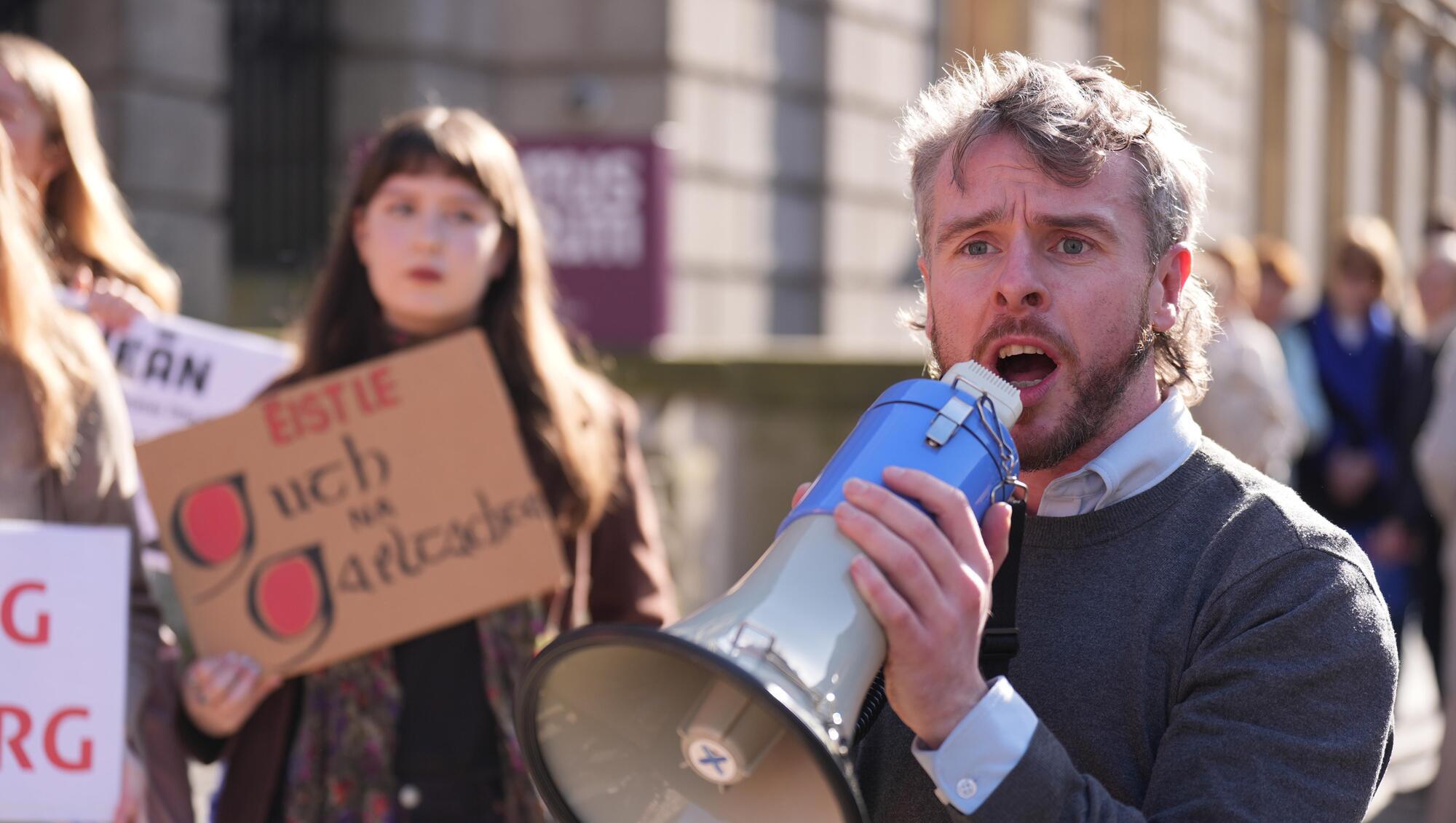 Protesters demand action on housing in Gaeltacht areas
