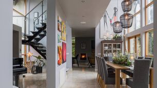 <p>The Kildare home of Adrian and Lorcan, first through to the 2026 final of RTÉ One's 'Home of the Year'. Pictures: RTÉ </p>
