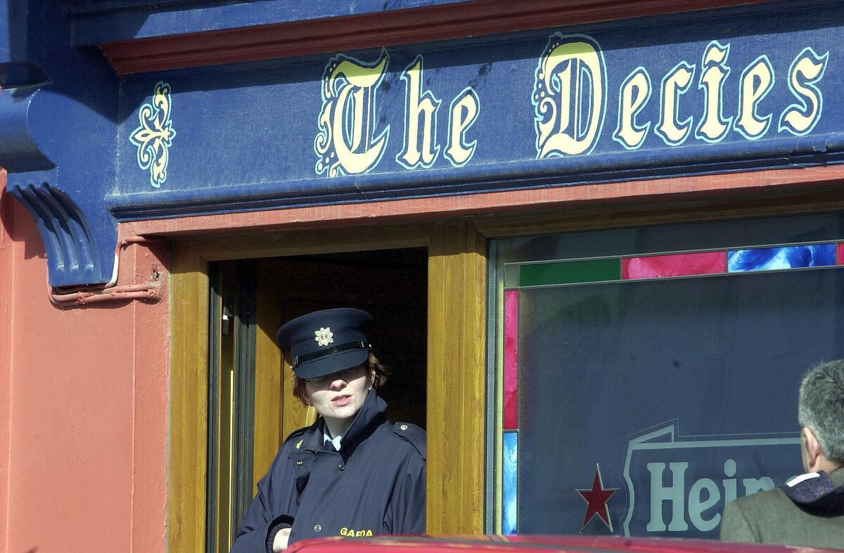 The Decies Bar in Clashmore Co Waterford in 2002. Then owned by publican Mossie Curran, Joan Power worked there part-time. Picture: Des Barry/Irish Examiner Archive The Decies Bar in Clashmore Co Waterford in 2002. Then owned by publican Mossie Curran, Joan Power worked there part-time. Picture: Des Barry/Irish Examiner Archive