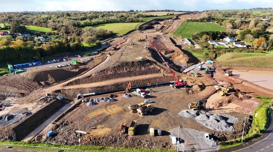 Work on the M28 at Carrigaline, Co Cork. 