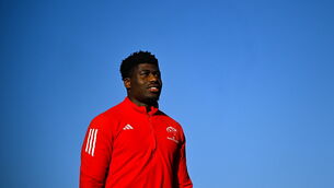 <p>Seán Edogbo during Munster squad training at the University of Limerick in Limerick. Pic: David Fitzgerald/Sportsfile</p> <p>Seán Edogbo during Munster squad training at the University of Limerick in Limerick. Pic: David Fitzgerald/Sportsfile</p>