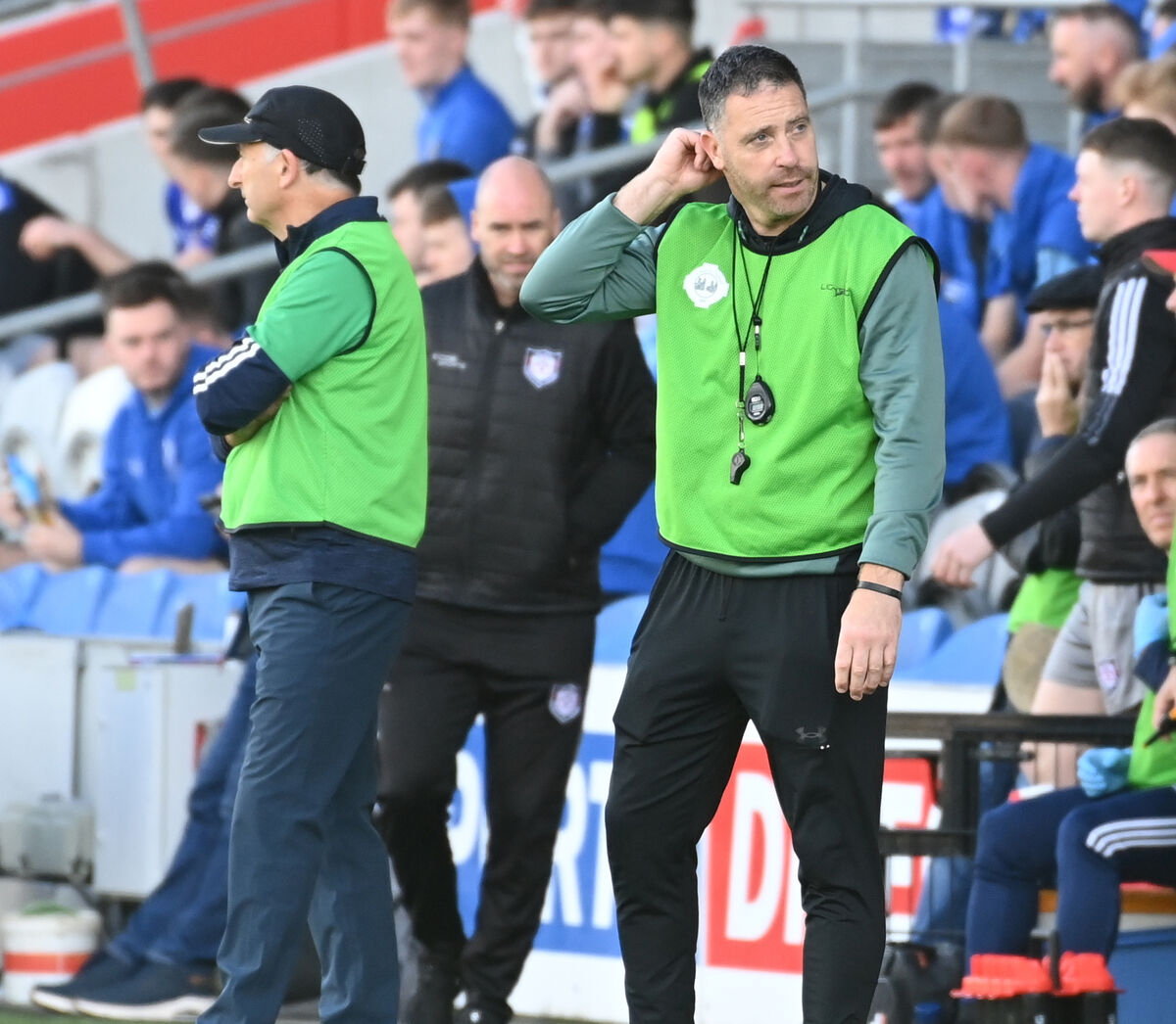 Ballincollig coach Ronan Curran and manager Eamonn Keating. Pic: Eddie O'Hare