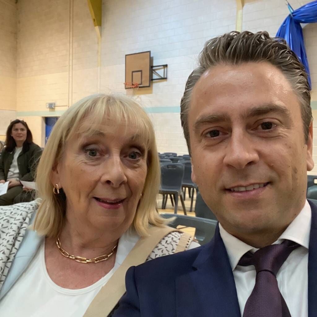 Richard Hogan and his mother