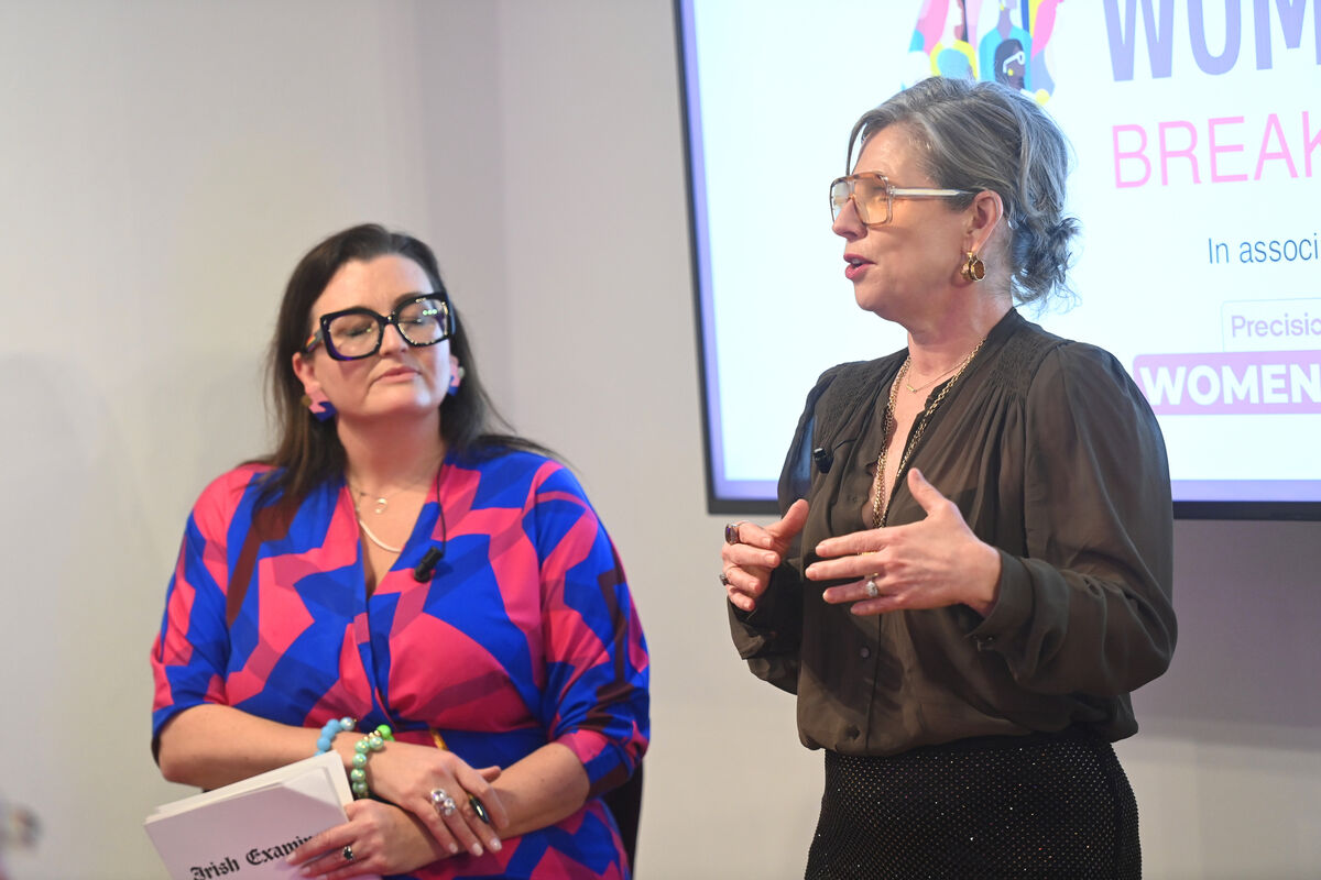 Esther McCarthy with keynote speaker Sonya Lennon. Picture: Larry Cummins
