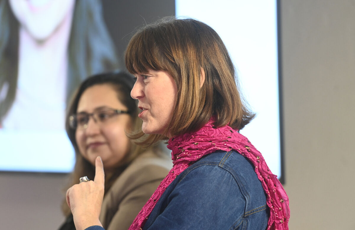 Deirdre Mortell speaking at the IWD breakfast event. Picture: Larry Cummins