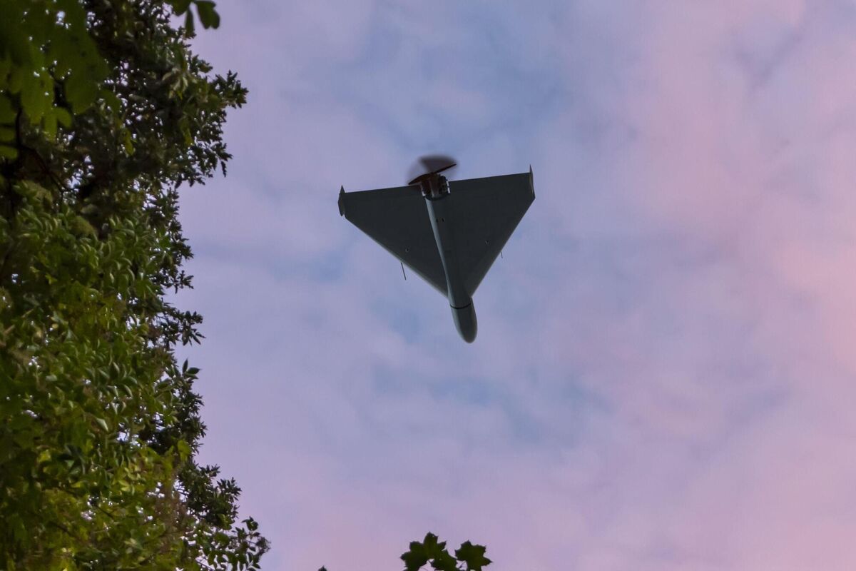 Iranian Shahed combat drone of the type being used by Russia in its attacks on Ukraine. File picture