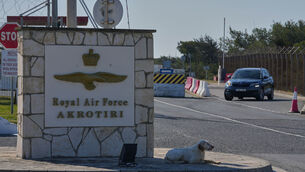 <p>The RAF Akrotiri air base near Limassol was one of the sites in Cyprus hit by Iranian drones. The EU member could invoke Article 42.7 of the Lisbon Treaty. Picture: Petros Karadjias/AP</p>
