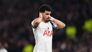 <p>DOWN AND OUT?: Tottenham Hotspur fans are starting to fear the worst. Pic: John Walton/PA</p>