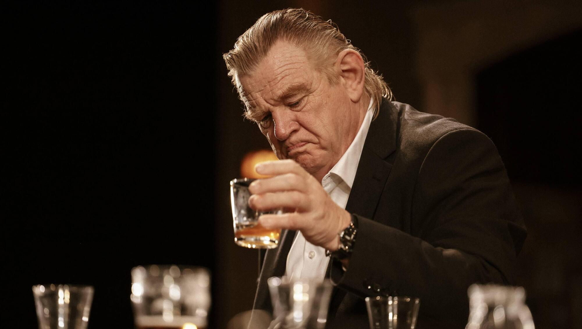 Brendan Gleeson in a stage production of Conor McPherson’s ‘The Weir’, where the pub serves as a refuge for the play’s five central characters. File picture: Rich Gilligan