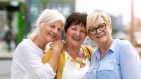 Senior female friends having good time together
