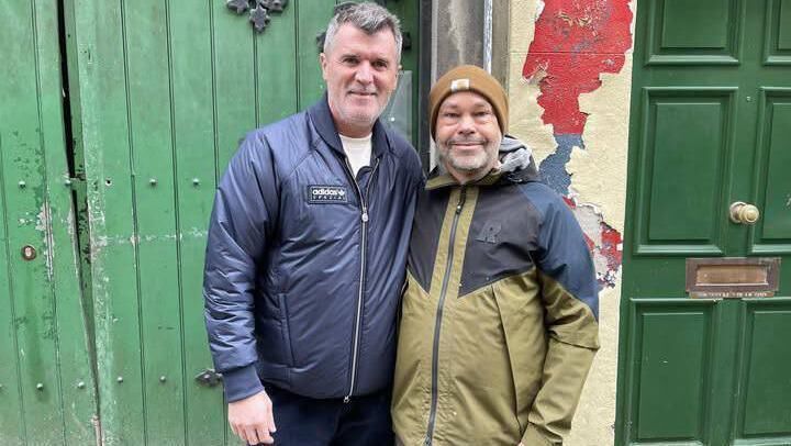 Roy Keane with artist Roy Valk. Picture: Roy Valk/Facebook