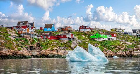 Iceberg floating in front of Ilulissat, Greenland