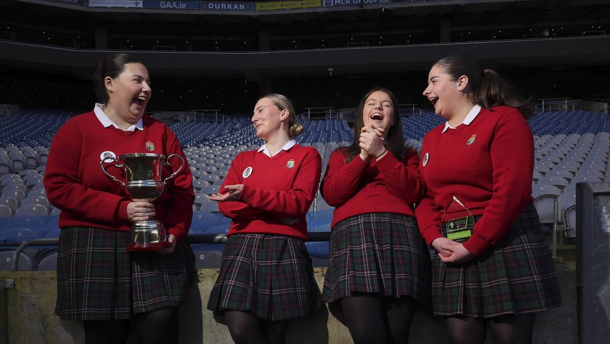 Pictured are Niamh O’Sullivan, Lucy Kirby, Ciara O’Driscoll, and Ellen O’Neill from Sacred Heart Secondary School, Clonakilty.  Photo: Chris Bellew / Fennell Photography