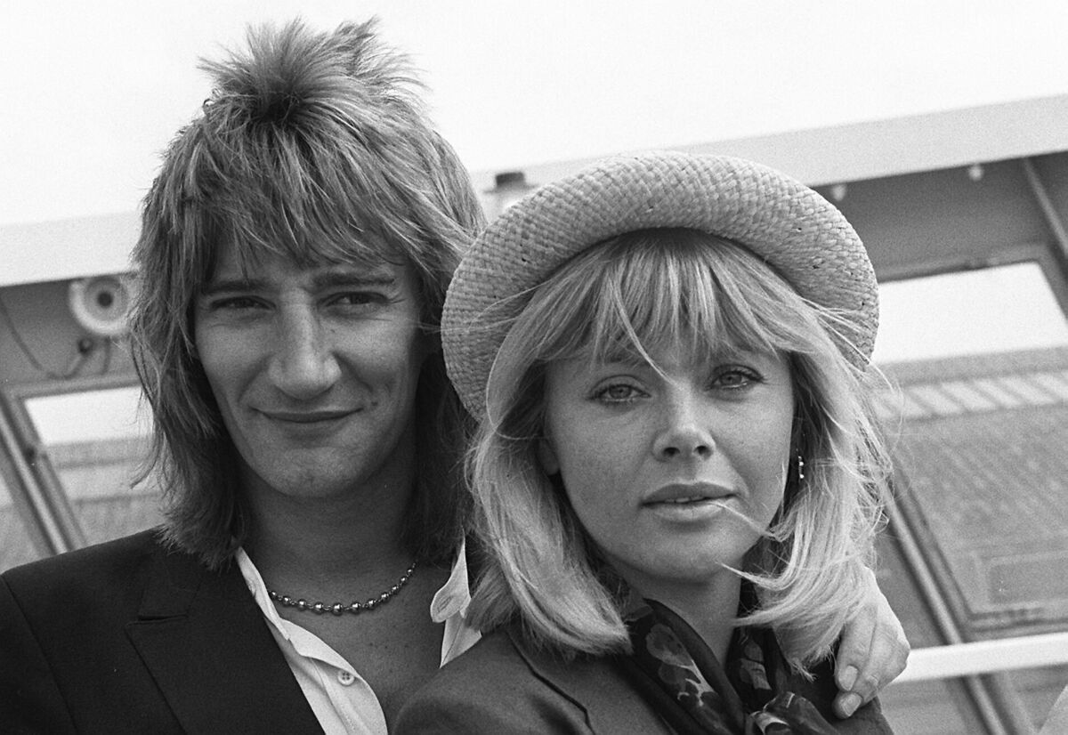 Rod Stewart with his then wife Britt Ekland in 1977. It was on Britt's suggestion that he divided his 1975 album 'Atlantic Crossing' into an upbeat side and a slower side. File picture: PA