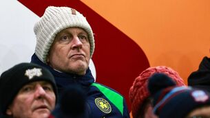 <p>Republic of Ireland head coach Heimir Hallgrimsson in attendance at the SSE Airtricity Men's Premier Division match between Galway United and Dundalk at Eamonn Deacy Park in Galway. Photo by Thomas Flinkow/Sportsfile</p>