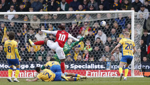 <p>RARE: Saturday's game was the first meeting of Arsenal and Mansfield in 97 years. Pic: Cody Froggatt/PA Wire.</p>