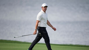 <p>Rory McIlroy has suffered the first serious issue with his back since the 2023 Tour Championship. Pic: AP Photo/Matt Slocum</p>