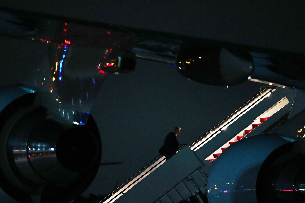 President Donald Trump boards Air Force One for a trip to Florida, Friday, March 6, 2026, at Joint Base Andrews, Md. Picture: AP Photo/Julia Demaree Nikhinson