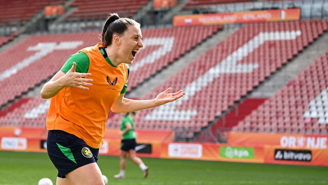 <p>In the absence of Denise O'Sullivan, Lucy Quinn will slot into midfield alongside Cork native Megan Connolly. Pic: Stephen McCarthy/Sportsfile</p>