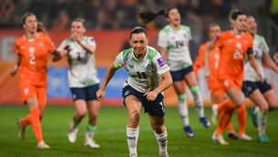 <p>Katie McCabe scored her 33rd goal for Ireland in the World Cup qualifier against the Netherlands. Pic: Stephen McCarthy/Sportsfile</p>