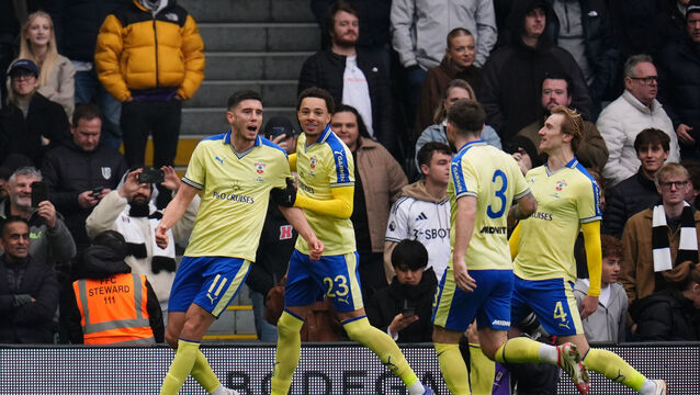 <p>UPSET: Southampton's Ross Stewart ensured there will be a Championship team in the FA Cup quarter-final draw by converting an injury time penalty against Premier League side Fulham. Pic: John Walton/PA Wire.</p>