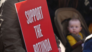 <p>People take part in an International Women's Day rally organised at the Garden or Remembrance in Dublin city centre, supporting the Rotunda Hospital, and maternity healthcare. Picture: Brian Lawless/PA</p> <p>People take part in an International Women's Day rally organised at the Garden or Remembrance in Dublin city centre, supporting the Rotunda Hospital, and maternity healthcare. Picture: Brian Lawless/PA</p>