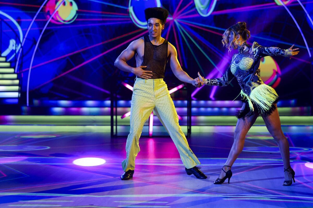 The Apprentice’s Jordan Dargan with Pro Dancer Rebecca Scott during the live show of RTE’s Dancing With The Stars. Picture: Kyran O’Brien /kobpix. The Apprentice’s Jordan Dargan with Pro Dancer Rebecca Scott during the live show of RTE’s Dancing With The Stars. Picture: Kyran O’Brien /kobpix.