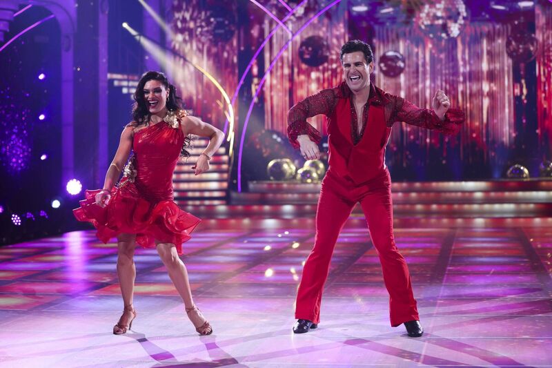 Ireland AM Host Eric Roberts with Pro Dancer Arianna Favaro during the live show of RTE’s Dancing With The Stars. Picture: Kyran O’Brien /kobpix. 