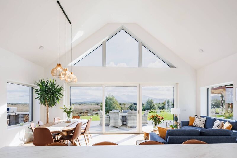 The open-plan living space.