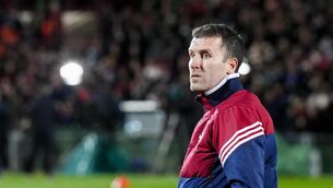 <p>CALLING IT: Cork manager, Ben O'Connor in Limerick on Saturday. Pic: INPHO/James Lawlor</p>