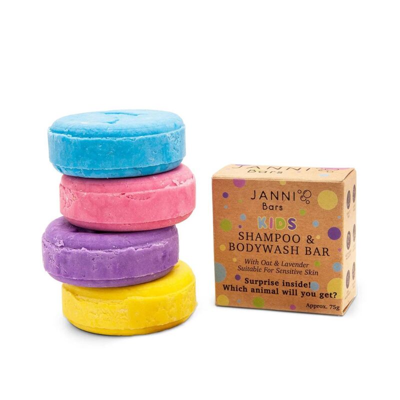 Janni Kids shampoo and bodywash bar.