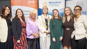 <p>Leanne Conlon and Linda Lanigan, Parker Law, Catherine Moore, Waterford News &amp; Star, Éadaoin Carrick, President Waterford Chamber, Mary Frances Ryan, Editor, Waterford News &amp; Star, Suzanne Parker and Aisling Irish, Parker Law, at the International Women's Day networking breakfast at the Viking Hotel. Photo: Joe Evans</p>