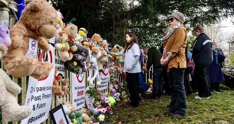 Watch: Scores gather at Bessborough to protest the approval of plans for 140 apartments on the site