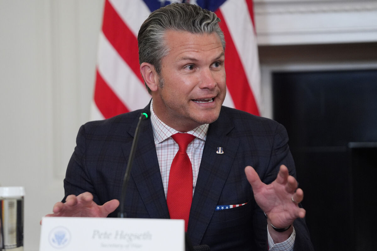 In his briefings, Pete Hegseth boasts about death and destruction in a gleeful way that is the opposite of moral seriousness and sober military communication. Picture: AP/Evan Vucci