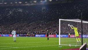 <p>Dango Ouattara’s missed penalty cost Brentford (John Walton/PA).</p>