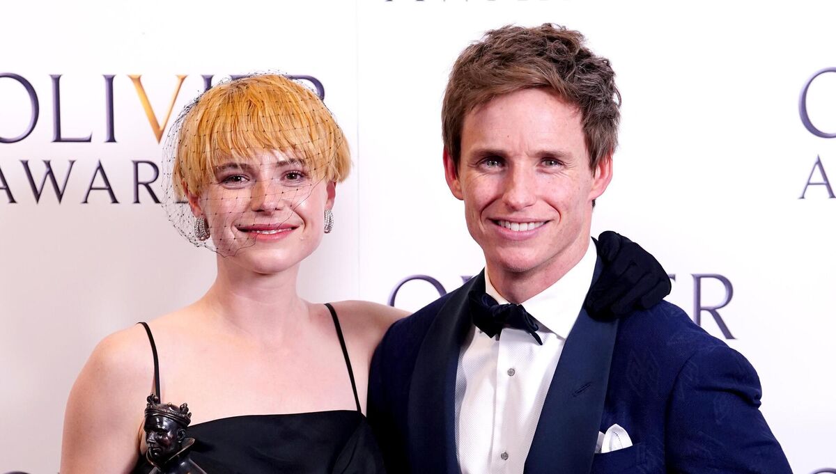 Buckley with Cabaret co-star Eddie Redmayne at the  Olivier Awards in London in 2022.