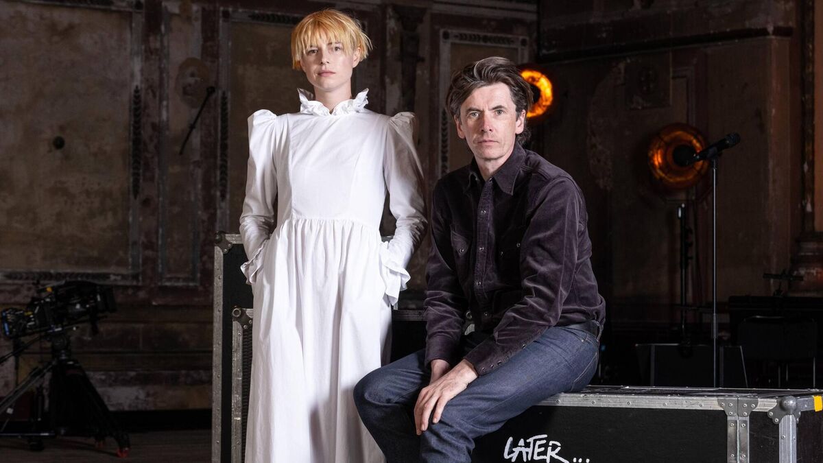 Jessie Buckley (left) with music collaborator Bernard Butler. 