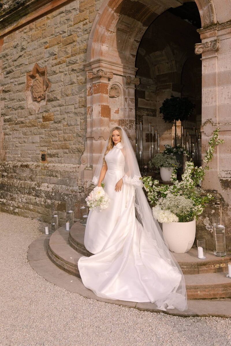 Diana Bunici at Castle Leslie on her wedding day. Photo: Colin Ross