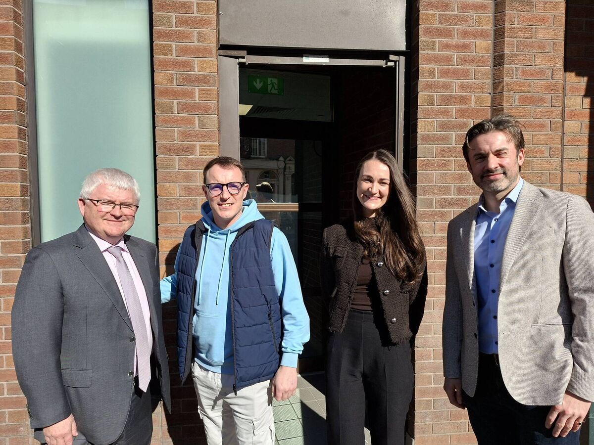  Speaking at the National Drug Treatment Centre (NDTC) in Dublin about HSE plans to expand provision of Buvidal to treat heroin addiction were: HSE consultant psychiatrist in addiction Mike Scully, NDTC client Scott Hallion, NDTC chief pharmacist Meghan Lynch, and HSE consultant psychiatrist in addiction David Weir.