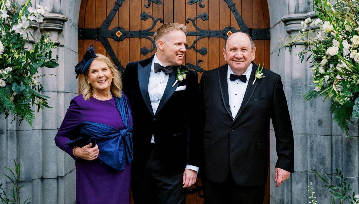 Dr Brian Cotter with his parents Liz and Jim Cotter. Picture: Studio Lordan 