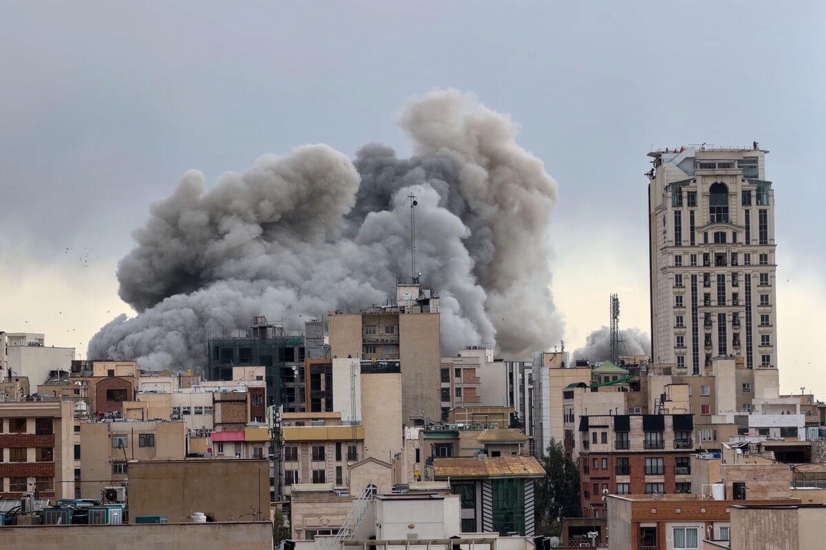 A US-Israeli strike strike in Tehran last week. Photo: AP/Mohsen Ganji
