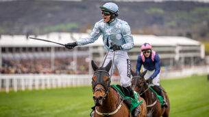 <p>Danny Mullins on Kargese comes home to win. Pic: Morgan Treacy/Inpho</p>