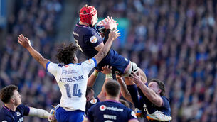 <p>Max Williamson and Grant Gilchrist (pictured) are the leading contenders to fill Scotland's gaps in their second row. Pic: Andrew Milligan/PA Wire.</p>