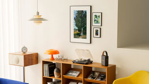 <p>The SwitchBot AI Art Frame blends into a room more like a traditional picture frame than a digital gadget thanks to its minimalist aluminium design. Picture: SwitchBot.</p>