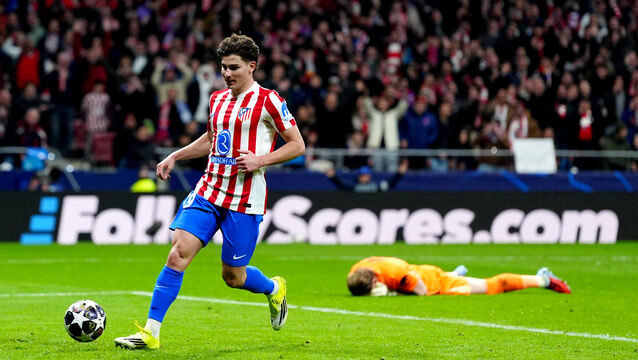 <p>Antonin Kinsky had a night to forget in the Spanish capital. Pic: Bradley Collyer/PA</p>