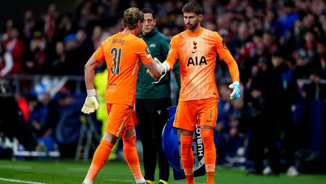 <p>Tottenham Hotspur goalkeeper Antonin Kinsky was taken off just 17 minutes into his side's Champions League tie against Atletico Madrid. Pic: Bradley Collyer/PA Wire.</p>