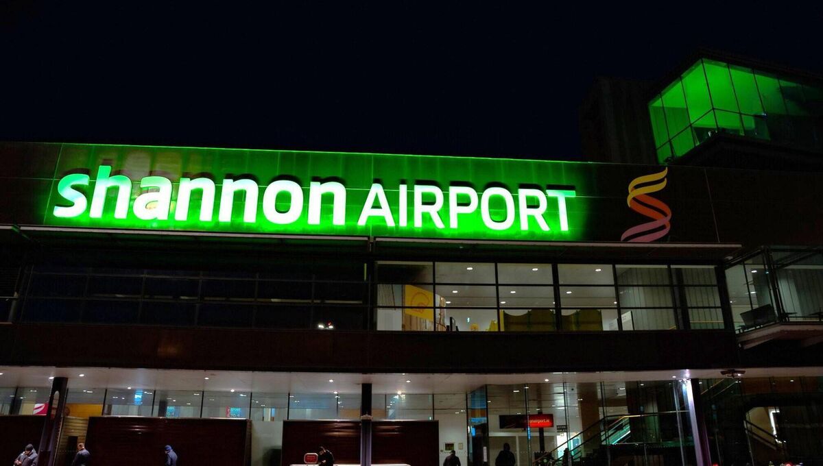 Shannon Airport going green for St Patrick's Day.